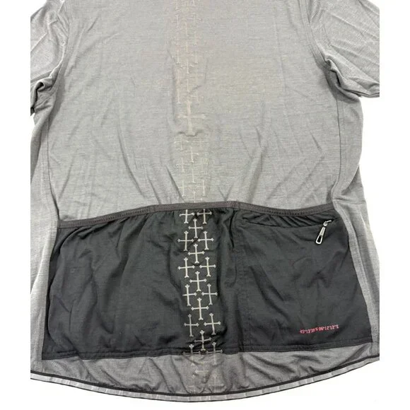 Ashmei Merino Carbon Jersey Mens Sz 2XL Gray Full Zip Short Sleeve Cycling Bike
